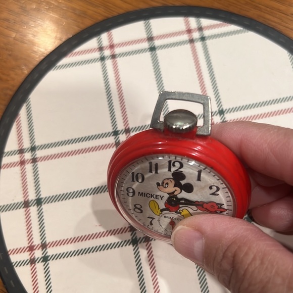 This is an authentic mickey mouse watch. All parts in order. Ticks! Adorable. - Picture 3 of 3